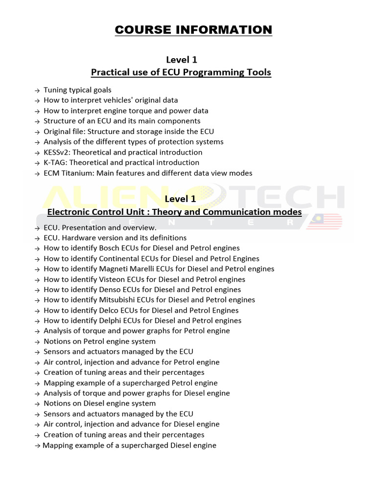 ECU Programming and Tuning Course | PDF | Diesel Engine | Engines