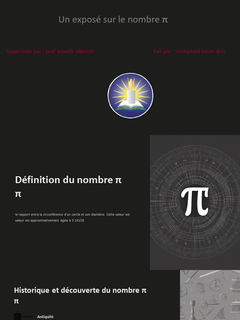 Histoire et applications du nombre π | PDF | Pi | Objets mathématiques