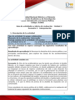 Guía de actividades y rúbrica de evaluación – Unidad 2 - Escenario 3 - Interpretación