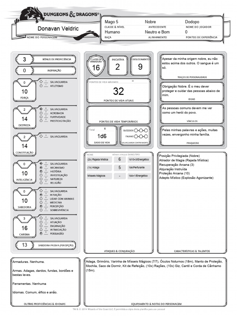Donavan Veldric PDF Sobrenatural Oculto