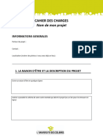 Modle Du Cahier Des Charges