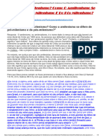 O Que É O Amilenismo? Como O Amilenismo Se Difere de Pré-Milenismo E Do Pós-Milenismo?