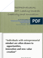 Entrepreneurial Mindset Towards Creativity and Innovation
