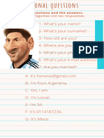 Qs & answers Messi's personal info