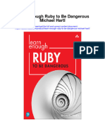 Learn Enough Ruby To Be Dangerous Michael Hartl Full Chapter