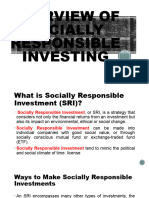 Overview of Socially Responsible Investing