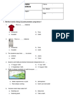 Soal PAT Kelas 5 - Bahasa Inggris