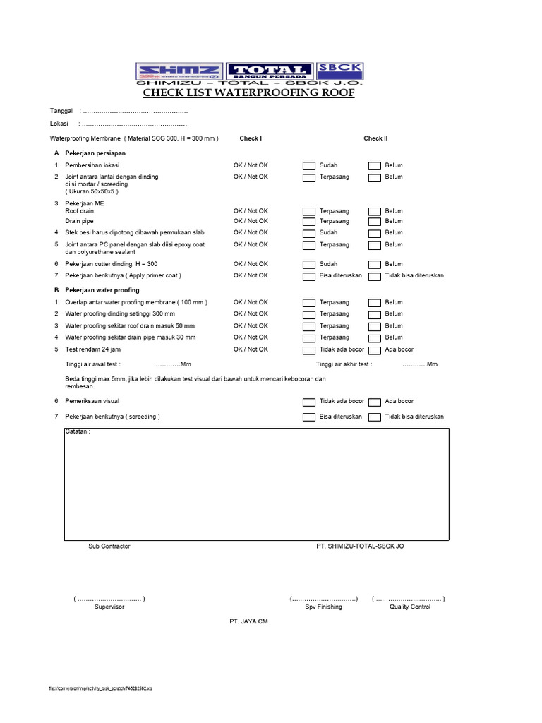 FormCL - WP Roof | PDF