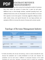 Week 7 Menu Design & Revenue Management