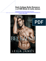 Beckham Dark College Bully Romance Brutal Boys of Sin Book 2 Leila James Full Chapter