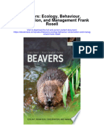 Beavers Ecology Behaviour Conservation and Management Frank Rosell Full Chapter