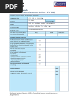 Higher Nationals: Internal Verification of Assessment Decisions - BTEC (RQF)