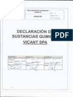 DECLARACIÓN DE SUSTANCIAS QUMICAS - Vicant