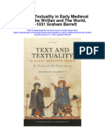 Text and Textuality in Early Medieval Iberia The Written and The World 711 1031 Graham Barrett Full Chapter