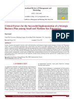 Critical Factors for the Successful Implementation