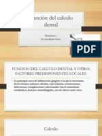 Función del cálculo dental y otros factores predisponentes