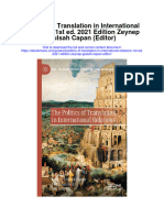Politics of Translation in International Relations 1St Ed 2021 Edition Zeynep Gulsah Capan Editor All Chapter