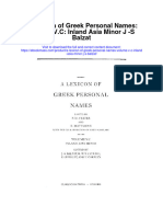 Download A Lexicon Of Greek Personal Names Volume V C Inland Asia Minor J S Balzat full chapter