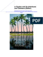 Polynesian Syntax and Its Interfaces Lauren Clemens Editor All Chapter