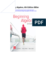 Download Beginning Algebra 6Th Edition Miller full chapter