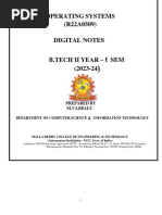 Csit r22 Operating Systems