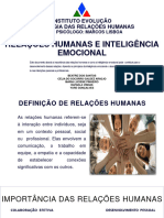 RELAÇÕES HUMANAS E INTELIGÊNCIA  EMOCIONAL