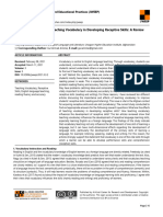 Assessing The Effects of Teaching Vocabulary in Developing Receptive Skills: A Review Article