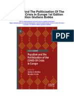 Populism and The Politicization of The Covid 19 Crisis in Europe 1St Edition Edition Giuliano Bobba All Chapter