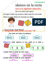 F. Retrocedemos en la recta numérica.