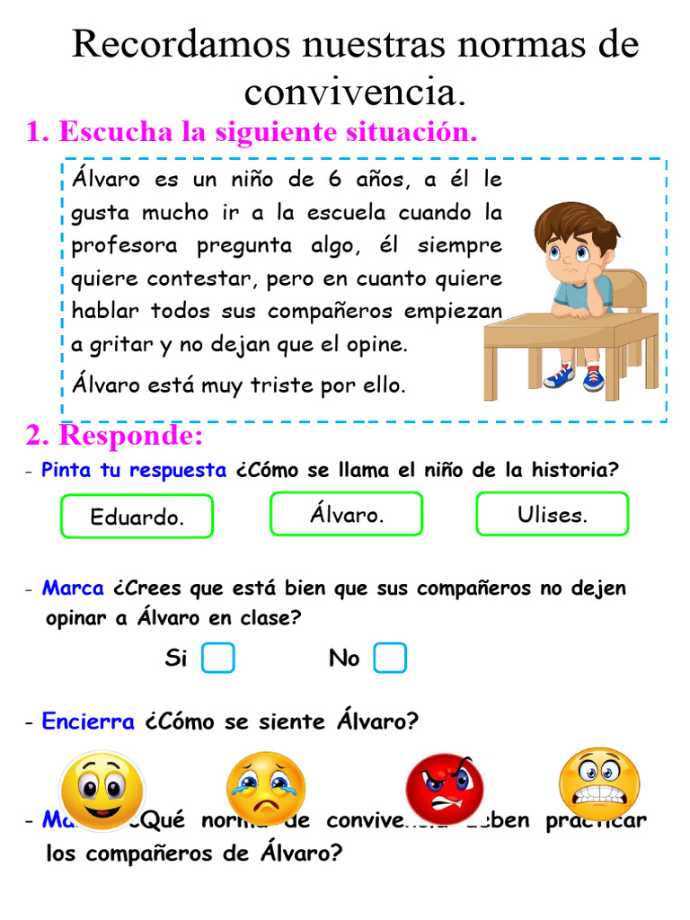 Normas de Convivencia en el Aula | PDF