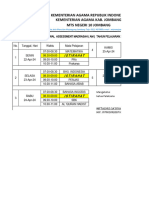 JADWAL Assesment Madrasah