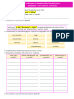 D1 A1 FICHA COM. Escribimos Un Cuento Sobre Las Emociones, Utilizando Conectores de Secuencia.