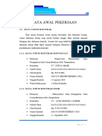 Data Awal Pekerjaan