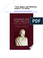 Leibniz On Time Space and Relativity Richard T W Arthur Full Chapter