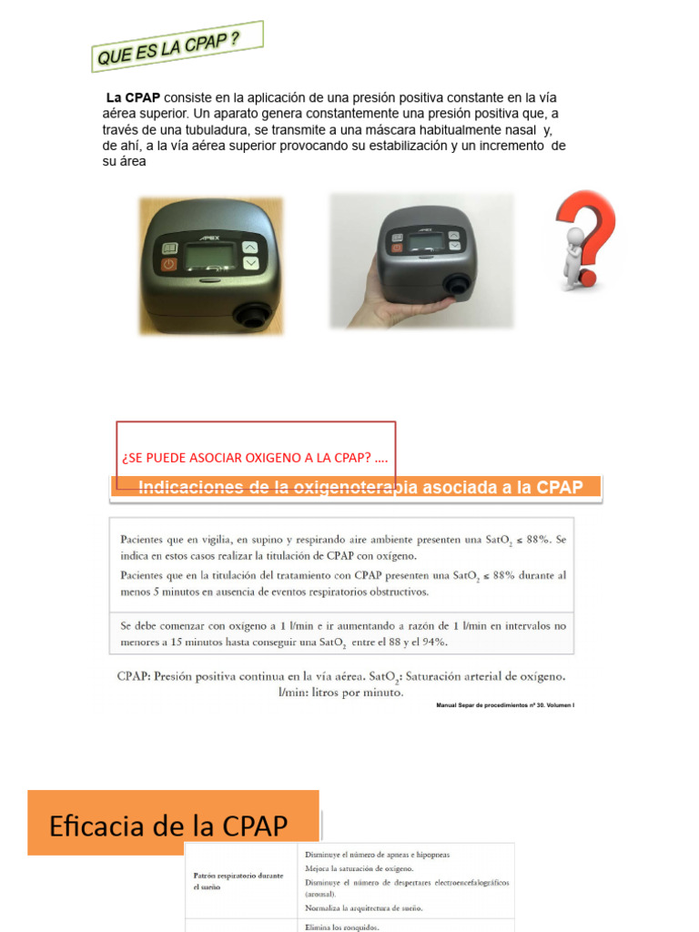 Estructura y uso de CPAP-BIPAP | PDF | Apnea del sueño | Causas de la ...