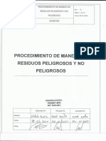 PTS Procedimiento de Manejo de Residuos Peligrosos y No Peligrosos