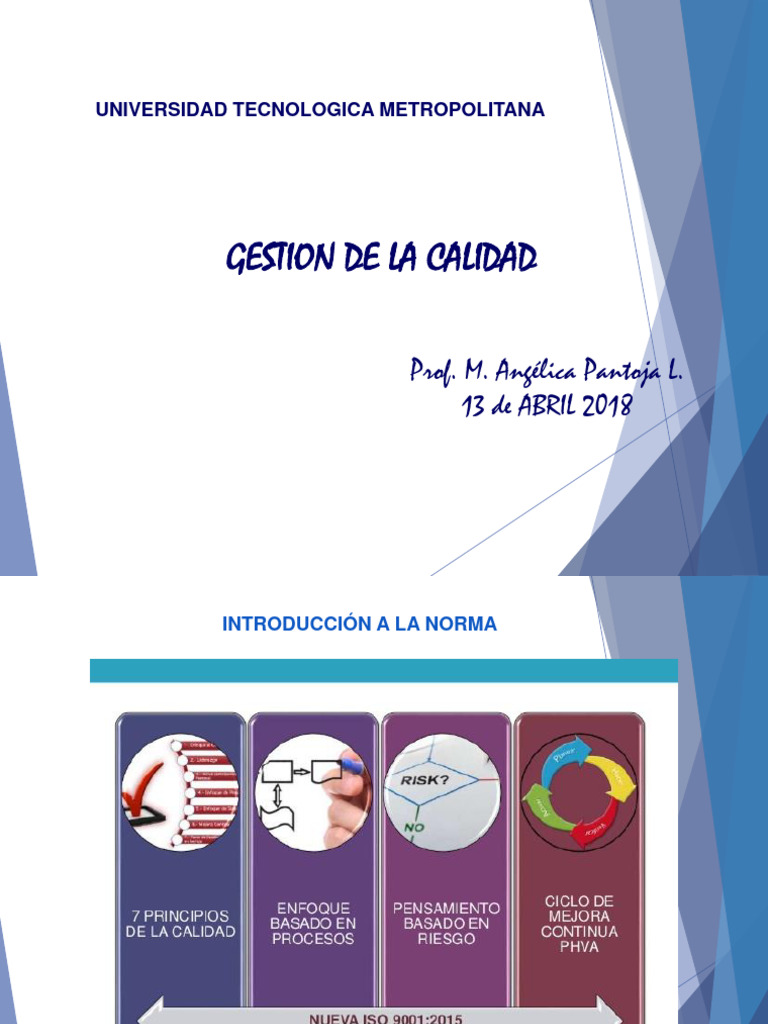 Gestión de Calidad y Mejora Continua | PDF | Gestión de la calidad ...