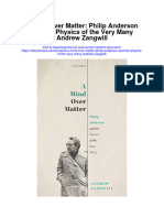 A Mind Over Matter Philip Anderson and The Physics of The Very Many Andrew Zangwill Full Chapter