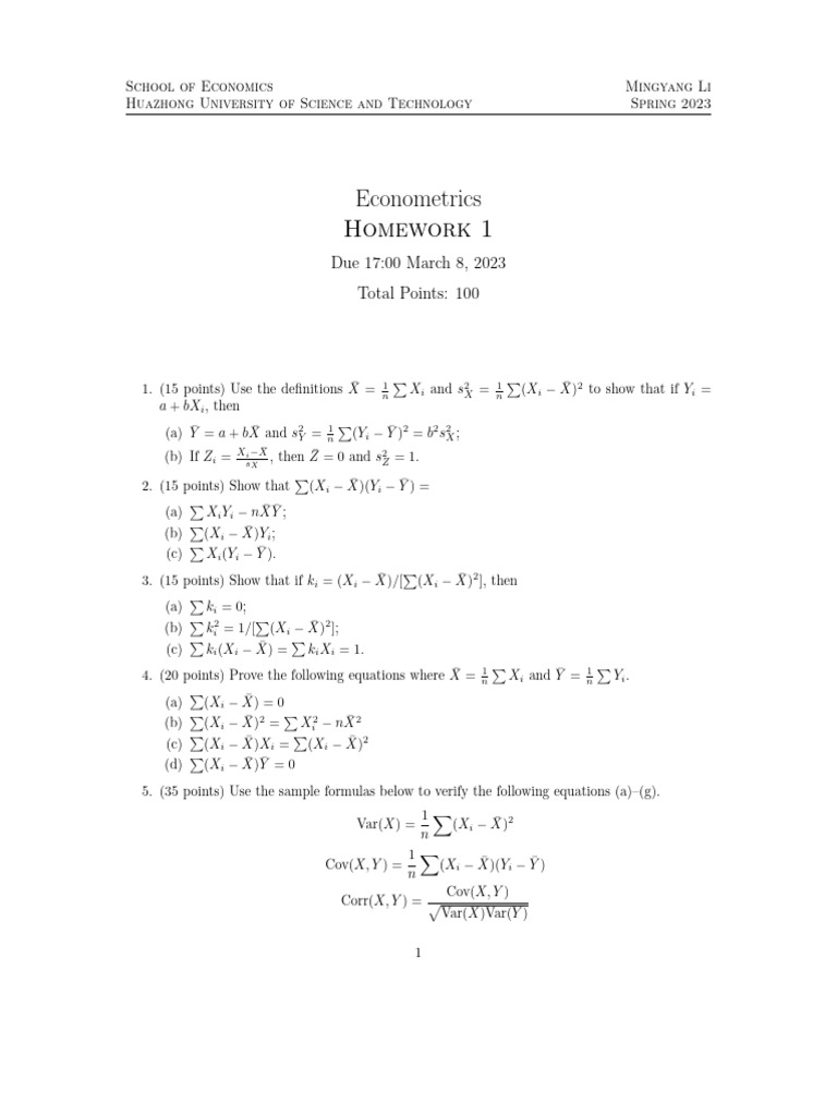 HW 1 | PDF