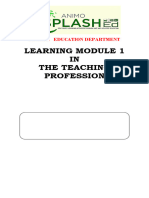 MODULE 1- THE TEACHING PROFESSION