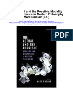 The Actual and The Possible Modality and Metaphysics in Modern Philosophy Mark Sinclair Ed Full Chapter