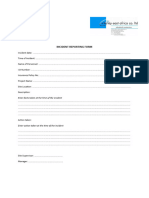 Incident Reporting Form