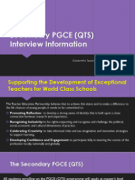 Secondary PGCE (QTS) Remote Interview Introduction