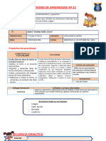 ACTIVIDAD DE APRENDIZAJE MIERCOLES 11-10  COMUNI