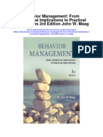 Download Behavior Management From Theoretical Implications To Practical Applications 3Rd Edition John W Maag full chapter