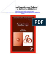 Topological Insulator and Related Topics 1St Edition Lu Li Editor All Chapter