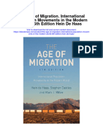 The Age of Migration International Population Movements in The Modern World 6Th Edition Hein de Haas Full Chapter