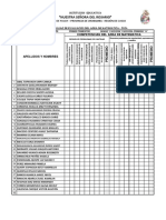 "Nuestra Señora Del Rosario": Competencias Del Área de Matemática