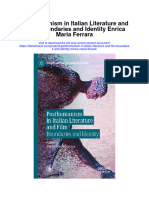 Posthumanism in Italian Literature and Film Boundaries and Identity Enrica Maria Ferrara All Chapter