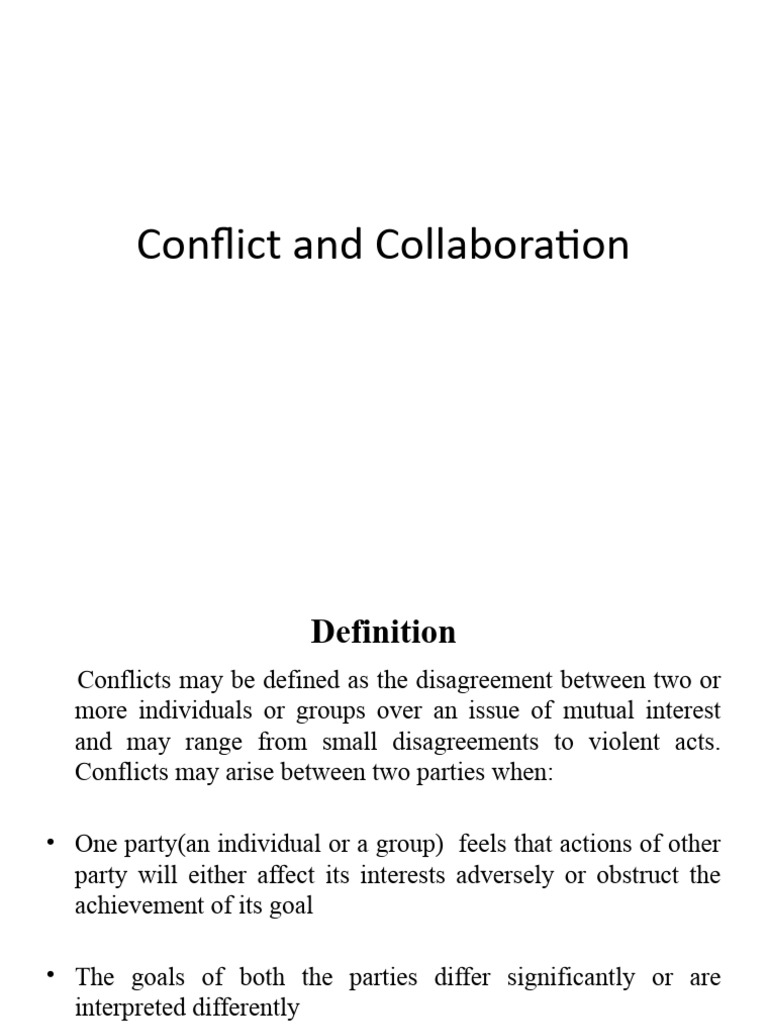 Conflict Resolution and Collaboration Strategies | PDF | Negotiation ...